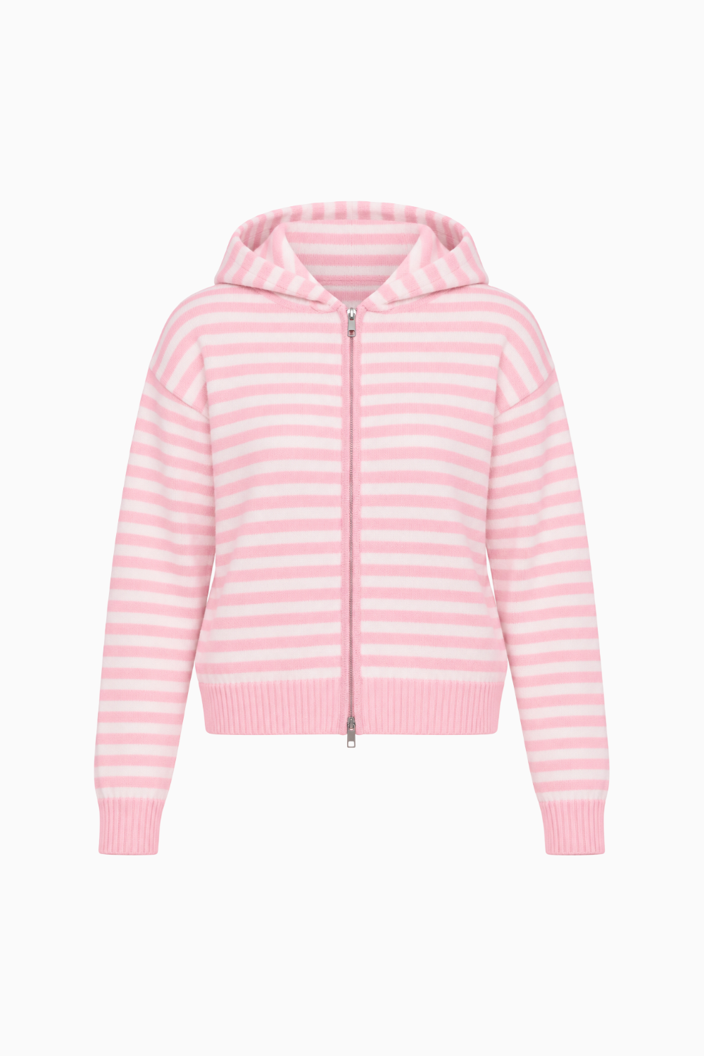 Striped Knit Hoodie