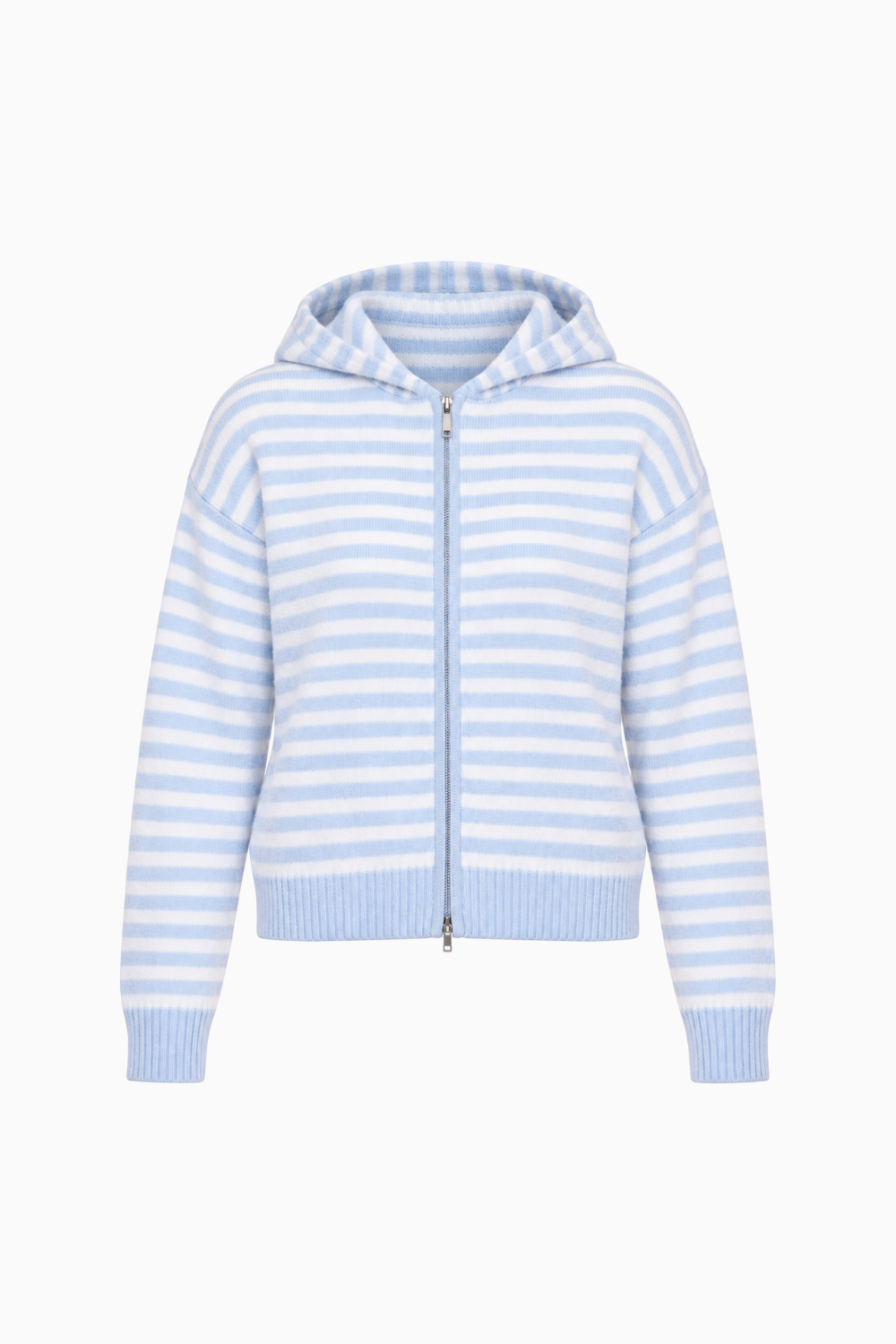 Striped Knit Hoodie