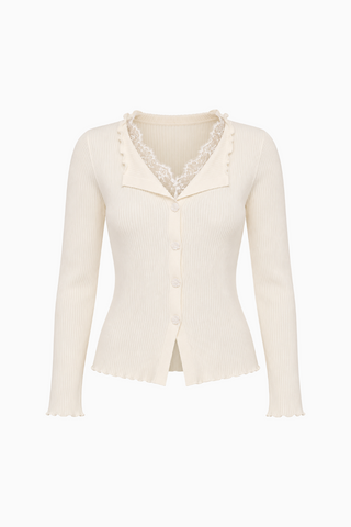Lace Trim Cardigan