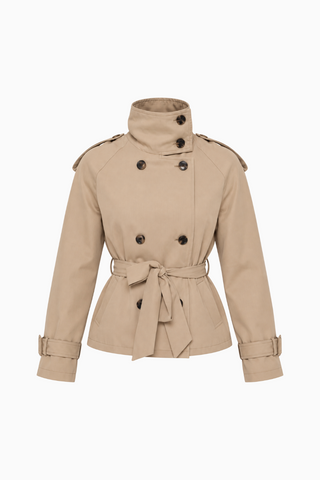 Belted Short Trench Coat