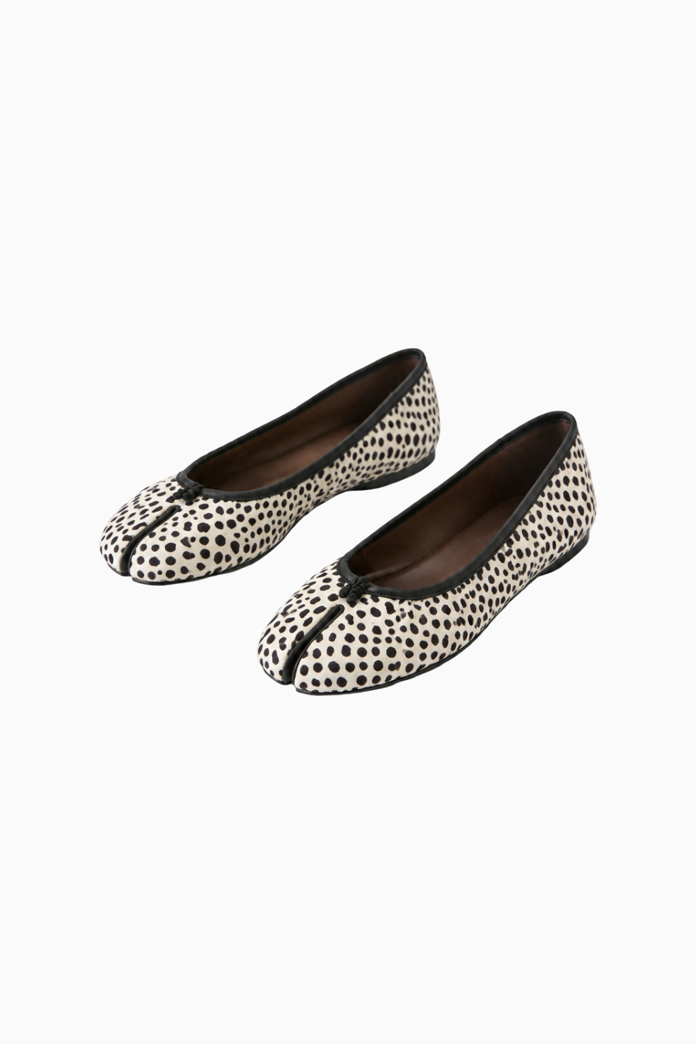 Spotted Split-Toe Ballet Flats