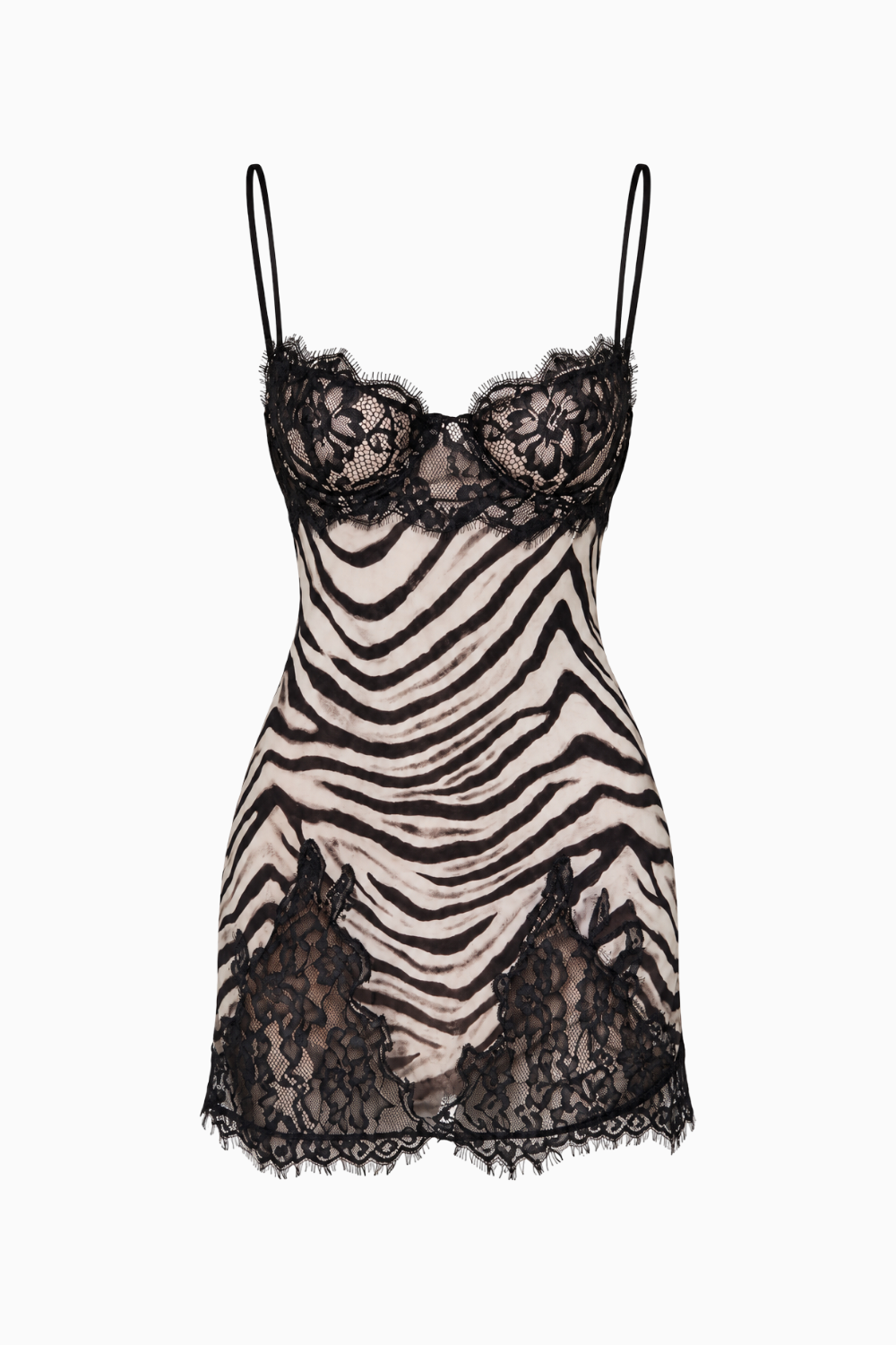 Zebra Lace Mini Dress