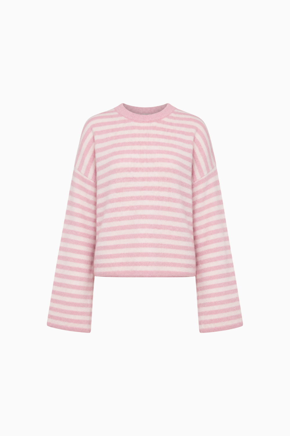 Oversized Striped Knit Crewneck Sweater