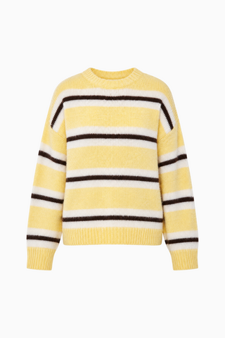 Relaxed Fit Pastel Striped Sweater
