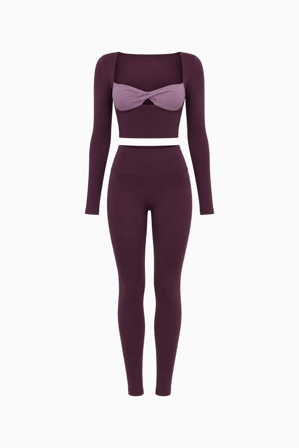 Conjunto activo con nudo retorcido y capas