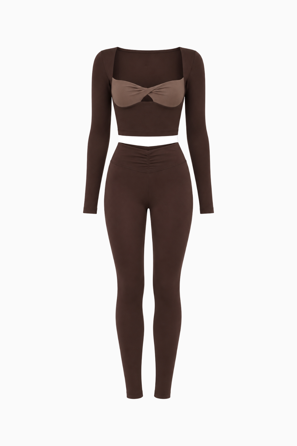 Conjunto activo con nudo retorcido y capas
