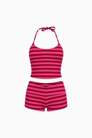 Blue & White Stripe Two-Piece Set