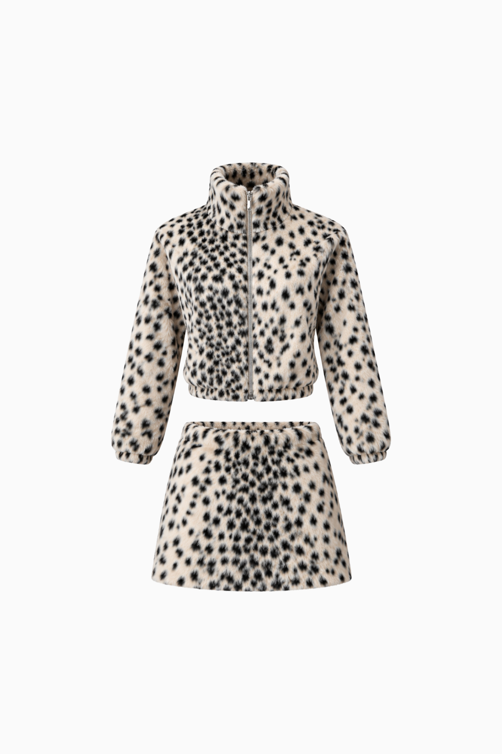Spotted Faux Fur Matching Set