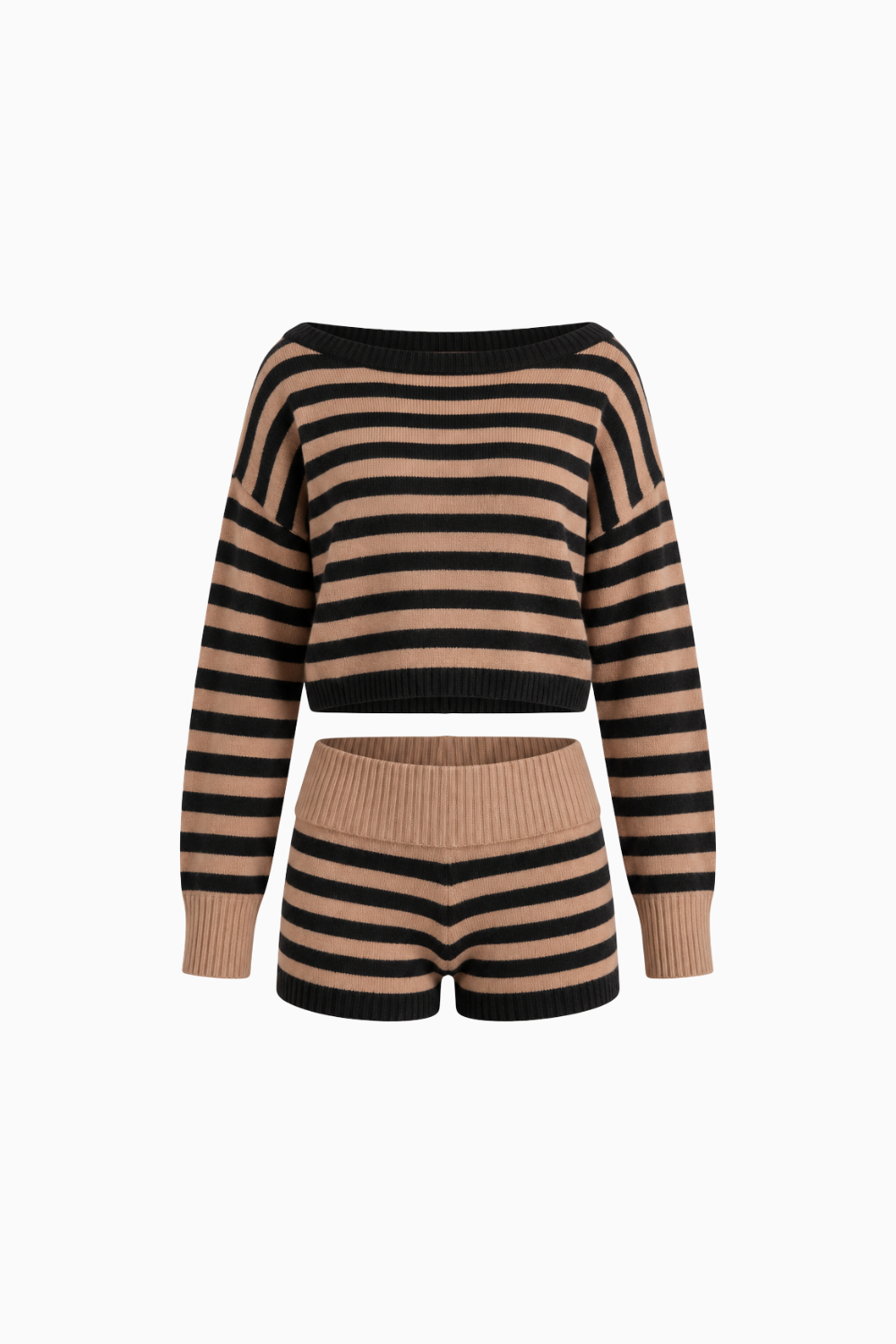 Cozy Striped Knit Matching Set