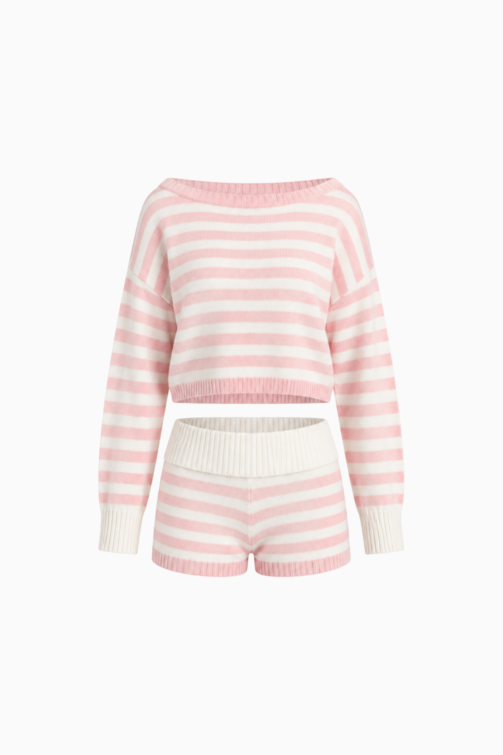 Cozy Striped Knit Matching Set
