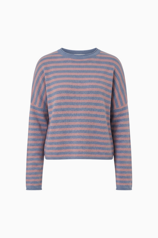 Cozy Striped Crewneck Pullover Sweater
