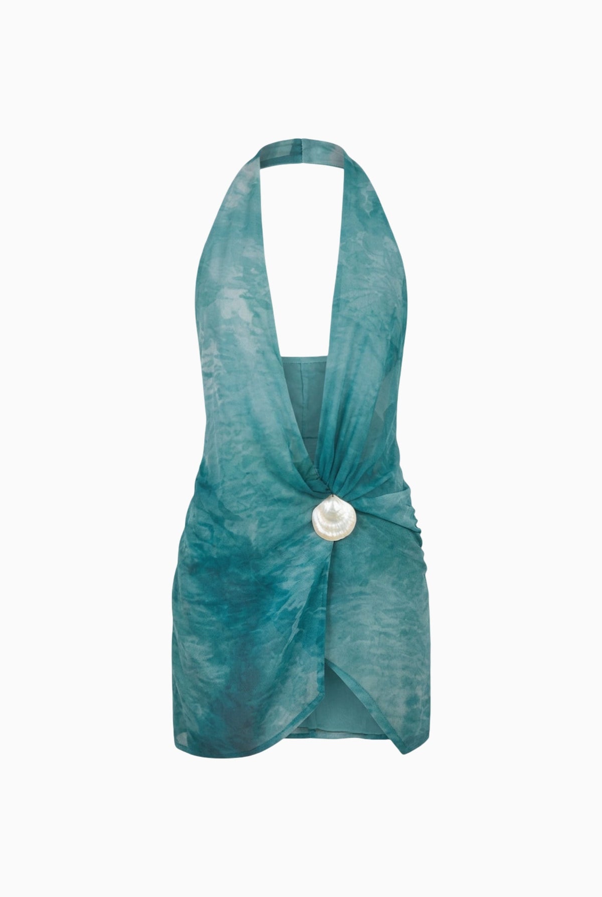 Deep Teal Structured Mini Dress   BACK MISSING