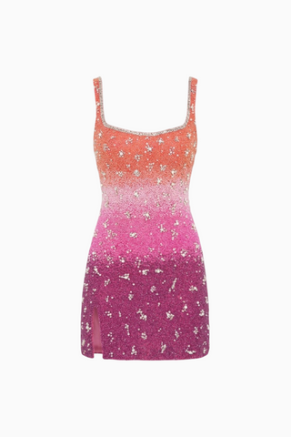 Pink Ombre Sequin Mini Dress    BACK MISSING