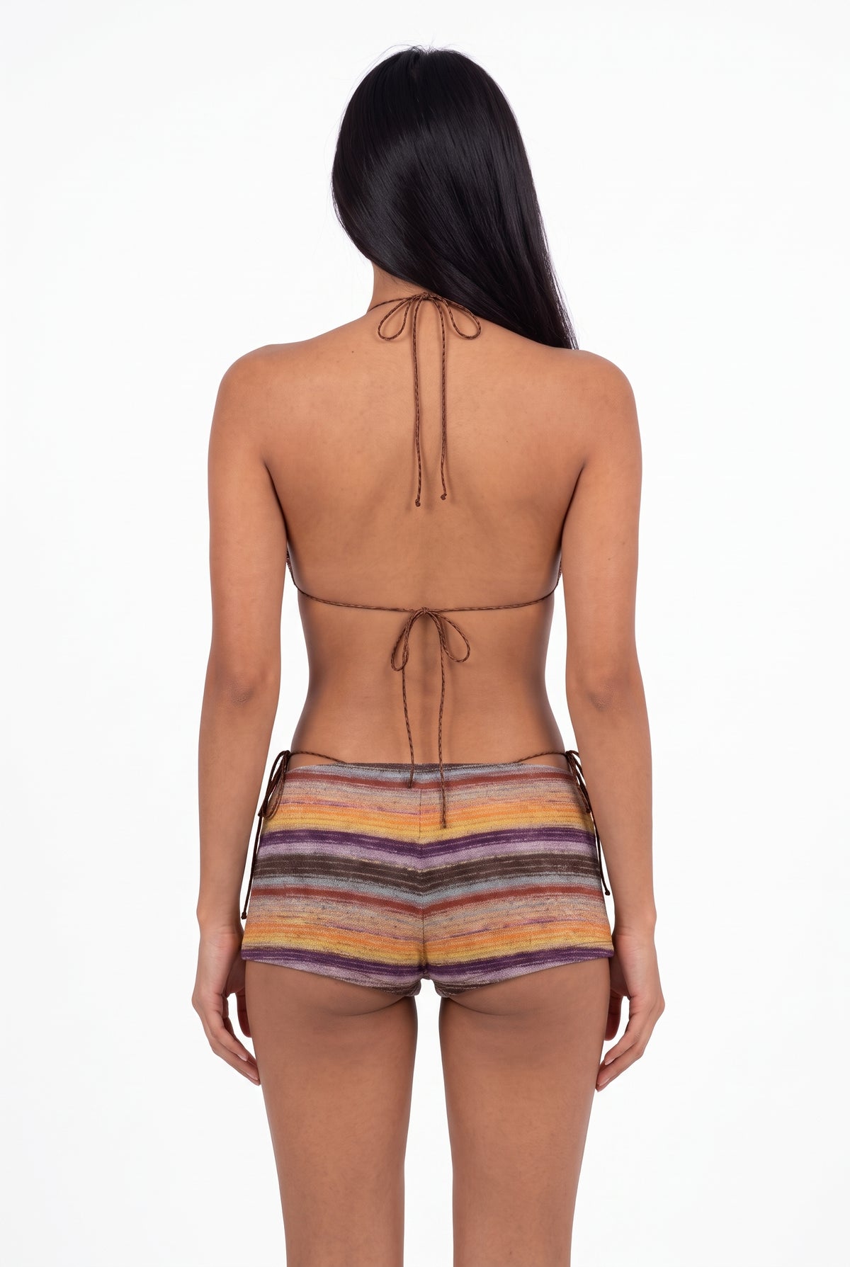 Chroma Stripe Crochet Swim