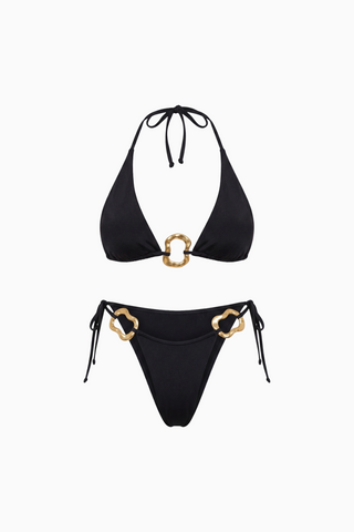 Black Bikini Set with Sculpted