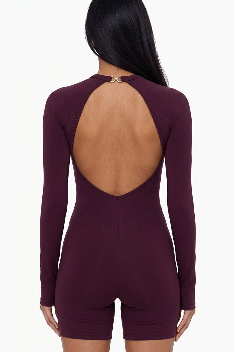 Open Back Active Romper