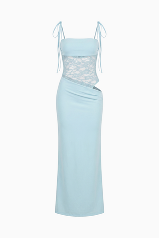 Ice Blue Flowing Maxi Dress
