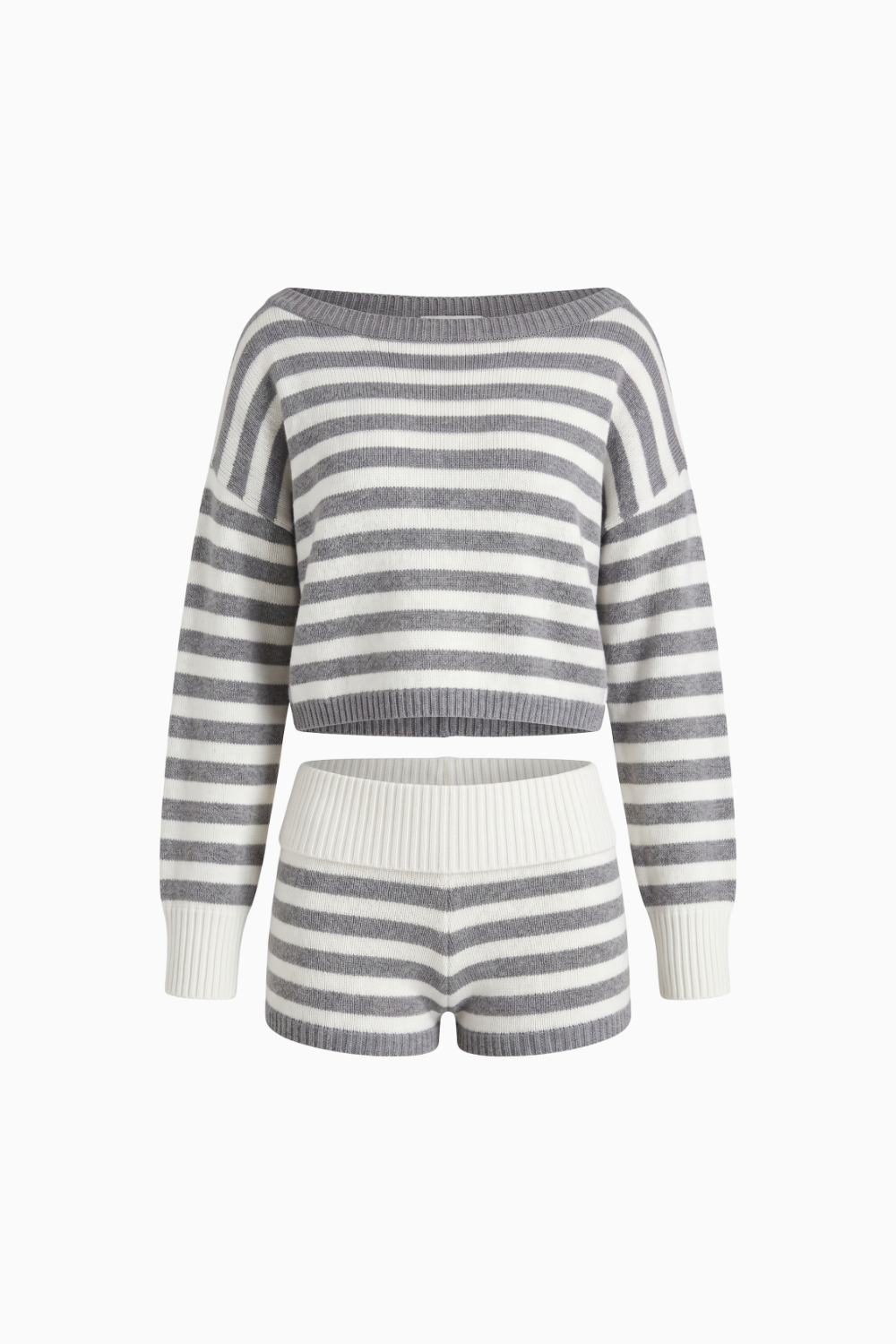 Cozy Striped Knit Matching Set