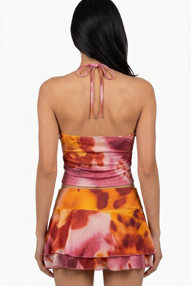 Sunset Tie-Dye Mesh 2-Piece Set