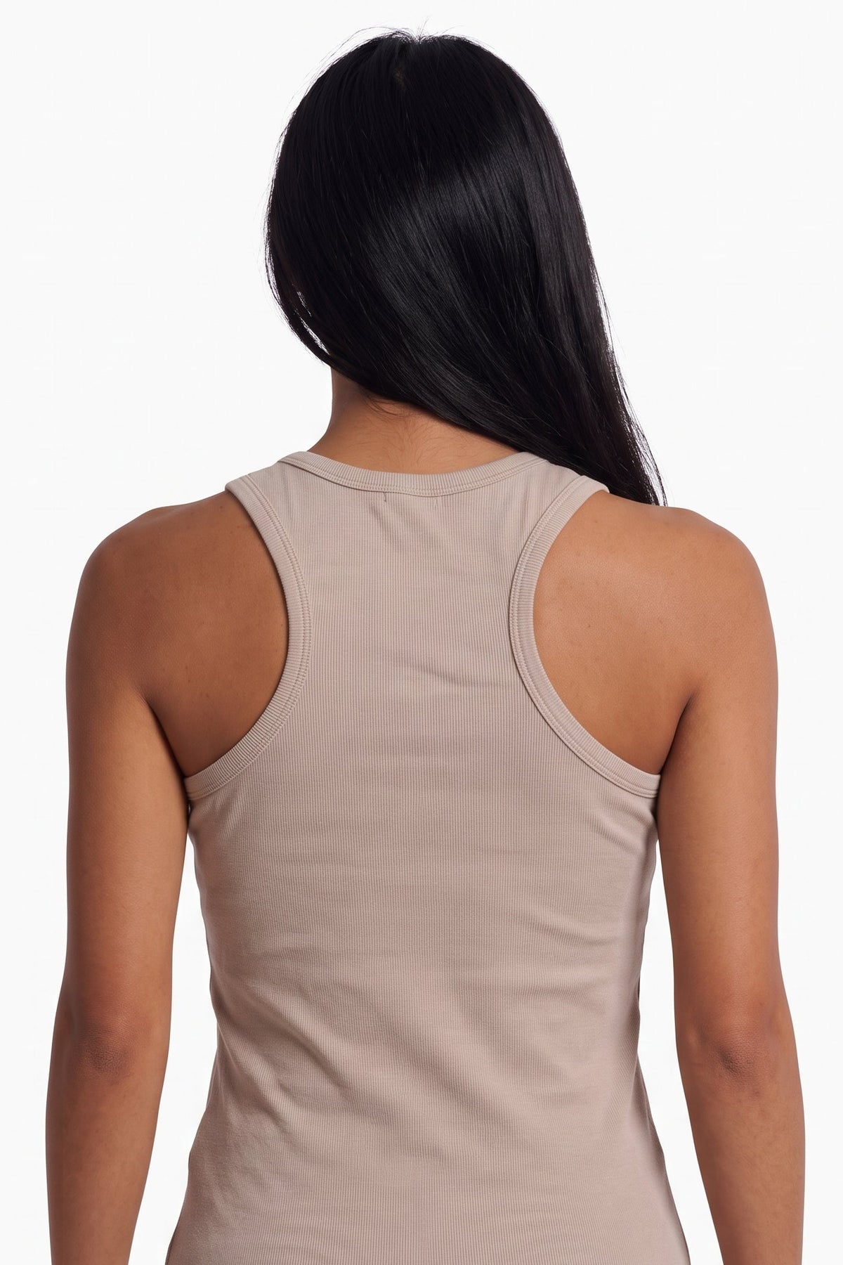 Studded Eyelet Ribbed Tank Top