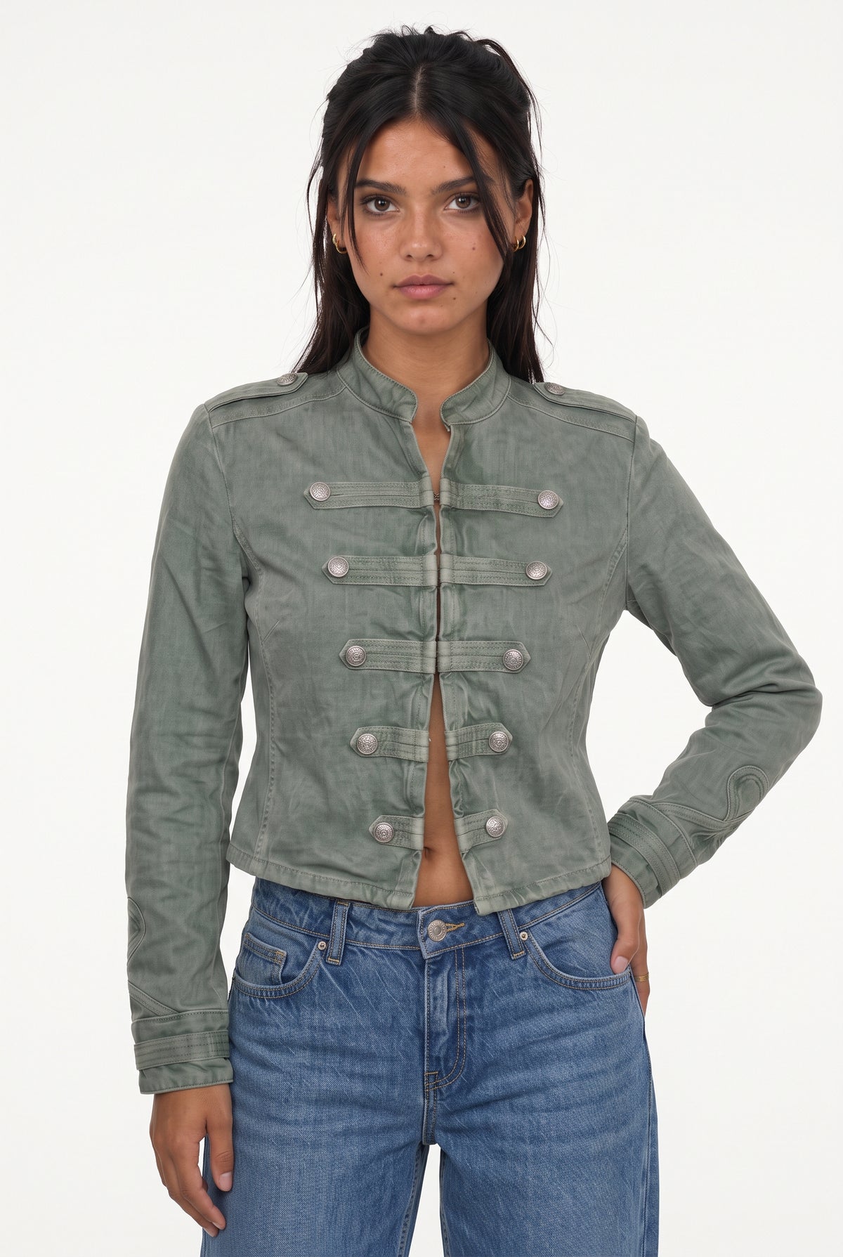 Vintage Wash Hussar Jacket   falta lupa