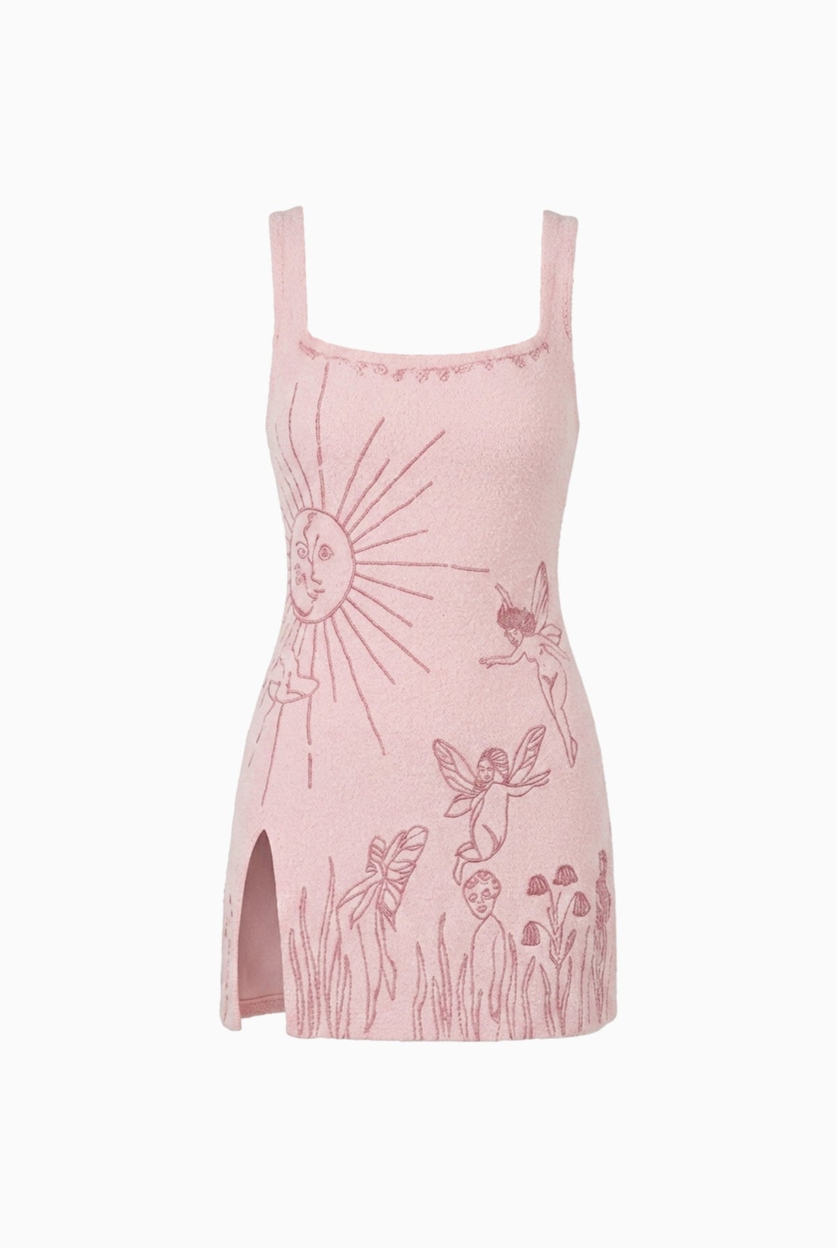 Blush Pink Graphic Print Mini Dress   BACK MISSING