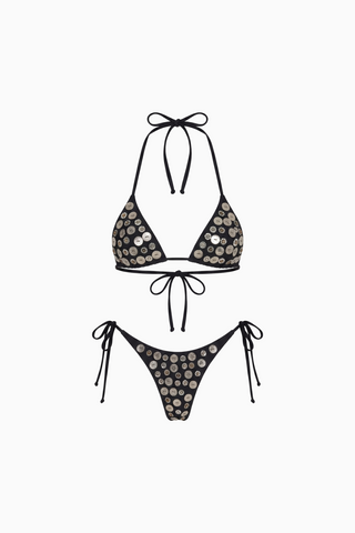 Mother-of-Pearl Disc String Bikini