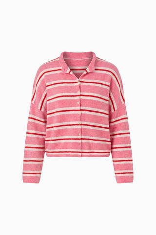 Oversized Striped Knit  Cardigan