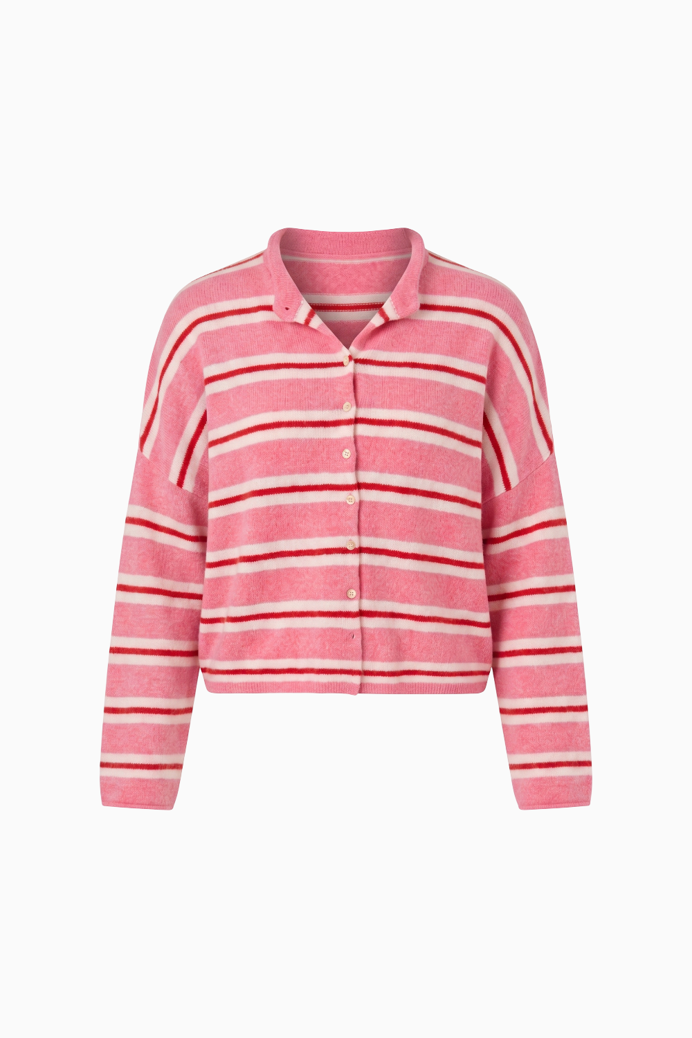 Oversized Striped Knit Cardigan