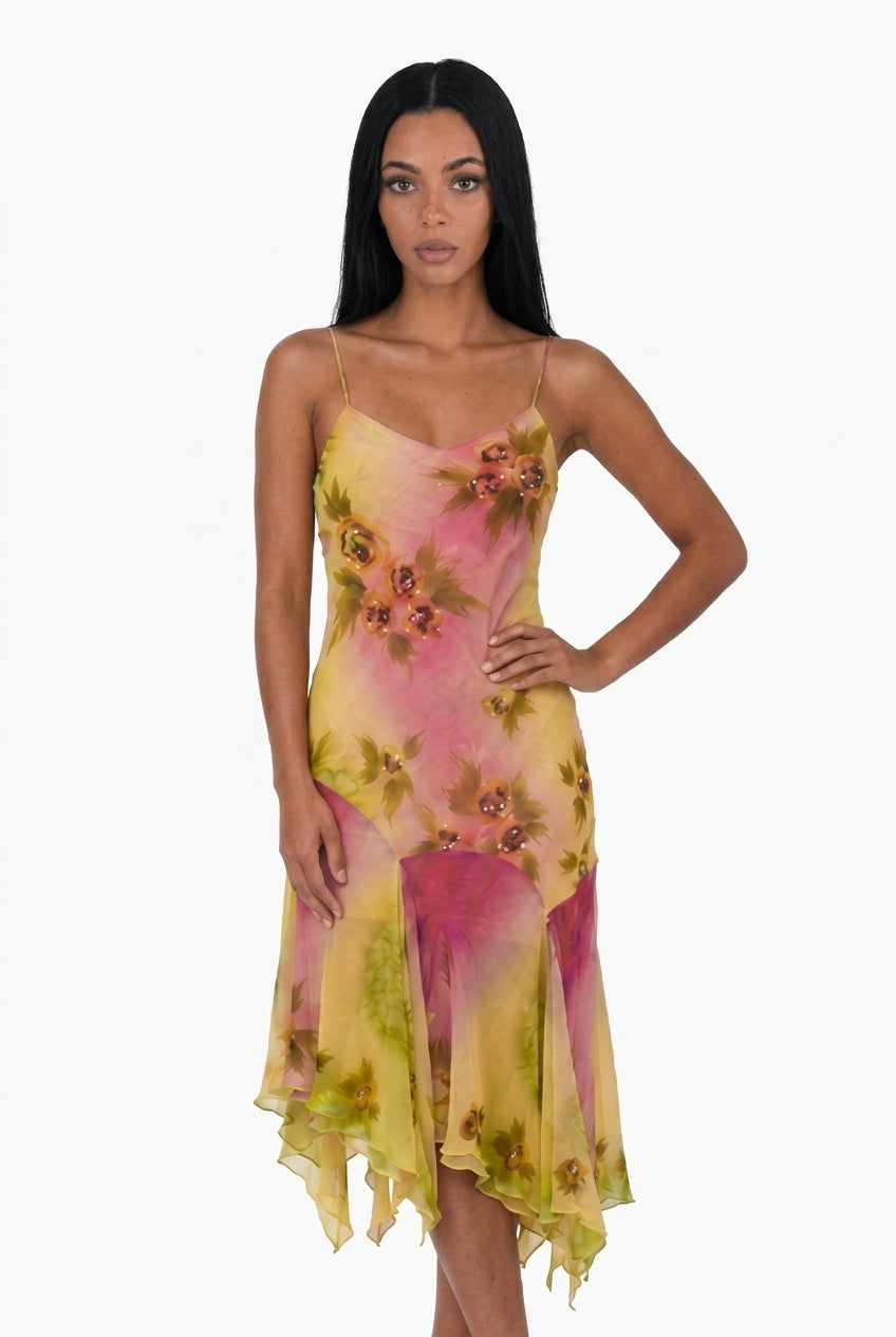 Fairycore Floral Slip Dress