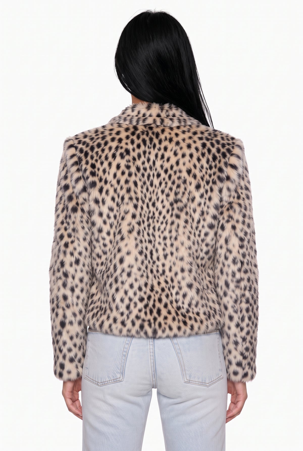 Leopard Faux Fur Toggle Jacket