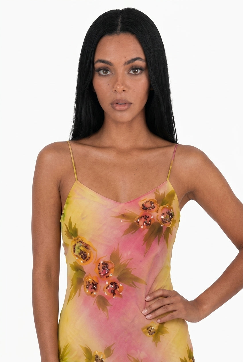 Fairycore Floral Slip Dress