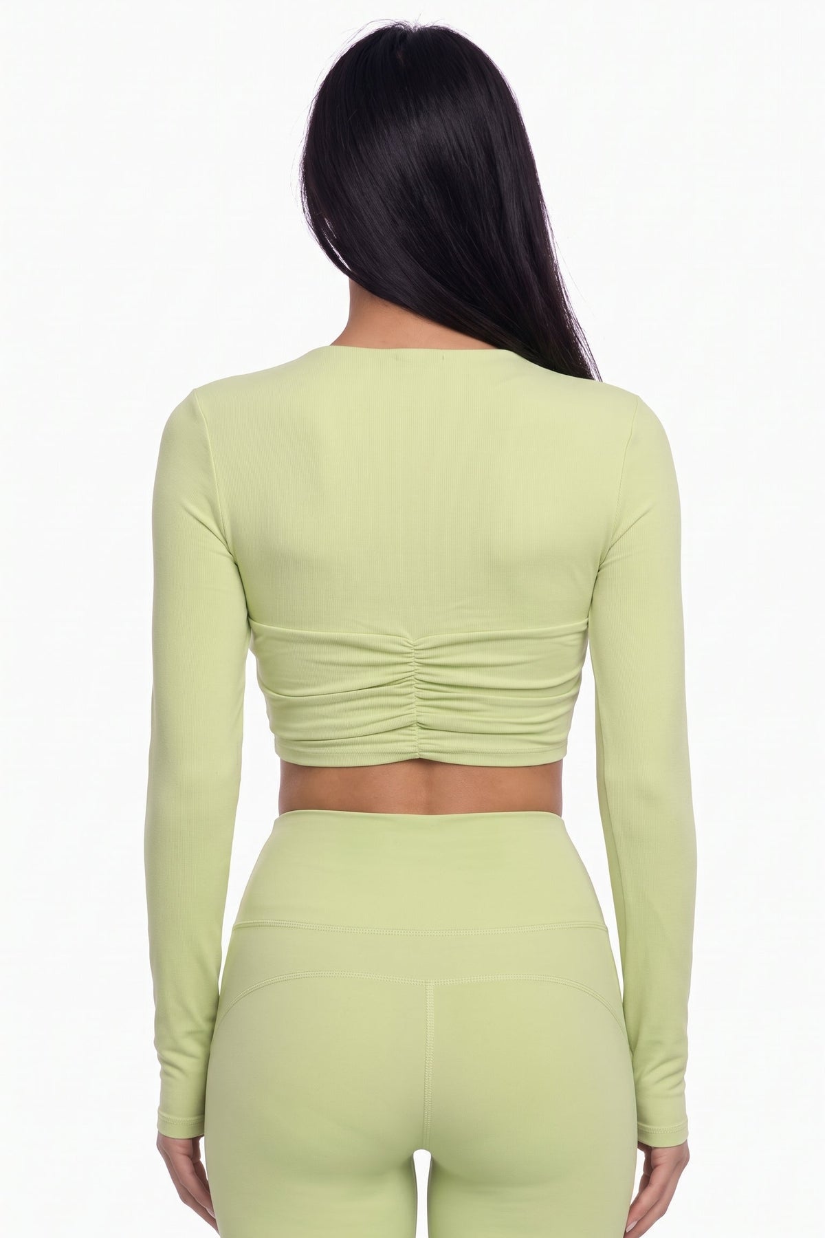 Green Twist-Front Activewear Set