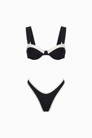 Black & White Retro Balconette Bikini    shall we keep it?