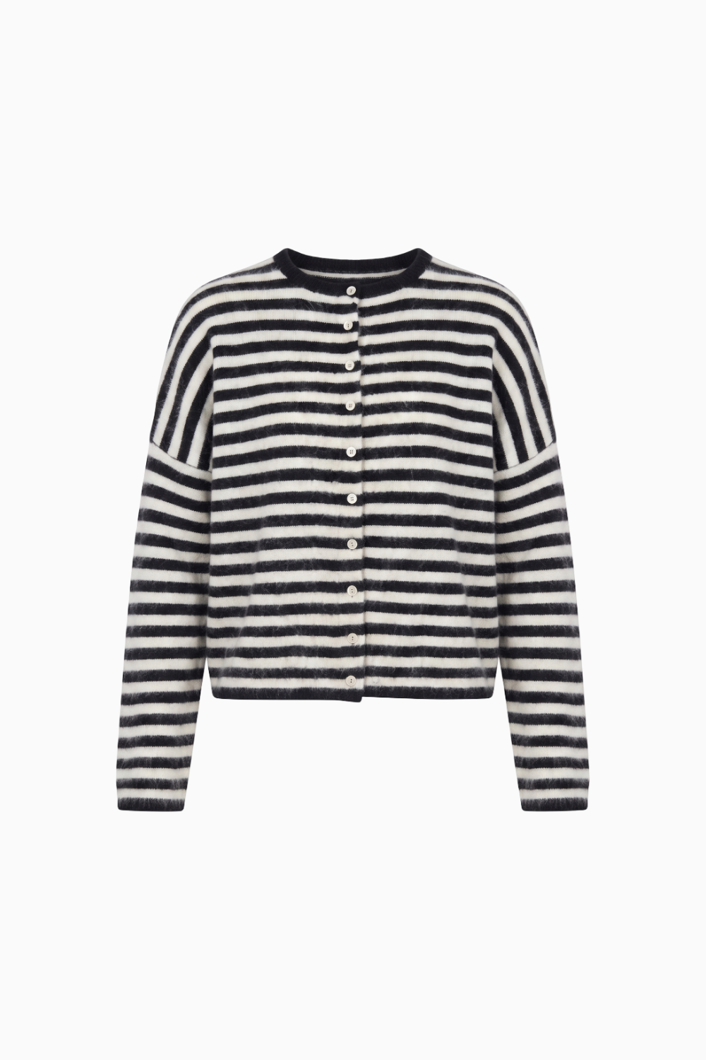 The Classic Striped Cashmere-Blend Cardigan