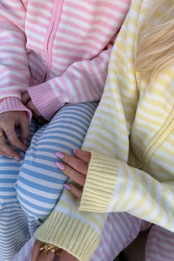 Striped Knit Hoodie
