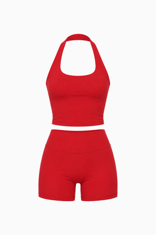 Performance Ribbed Halter Set
