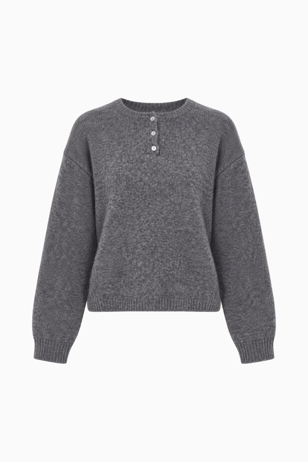 Button Neck Knit Sweater