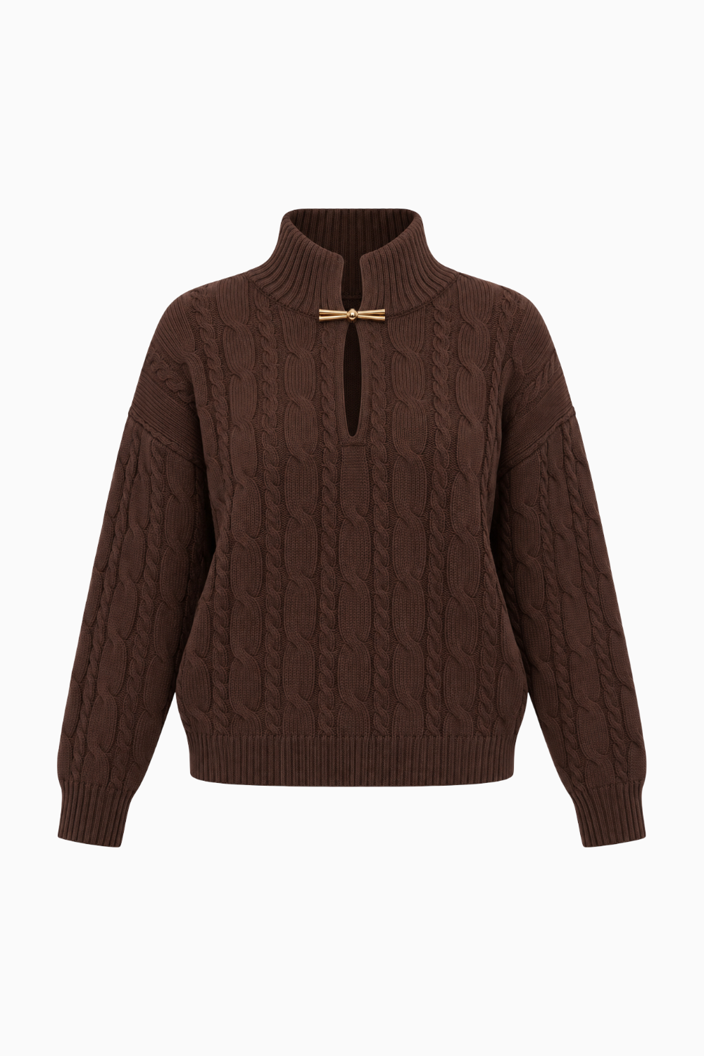 Cozy Brown Knit Sweater