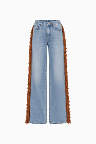Fringe Wide Leg Jeans