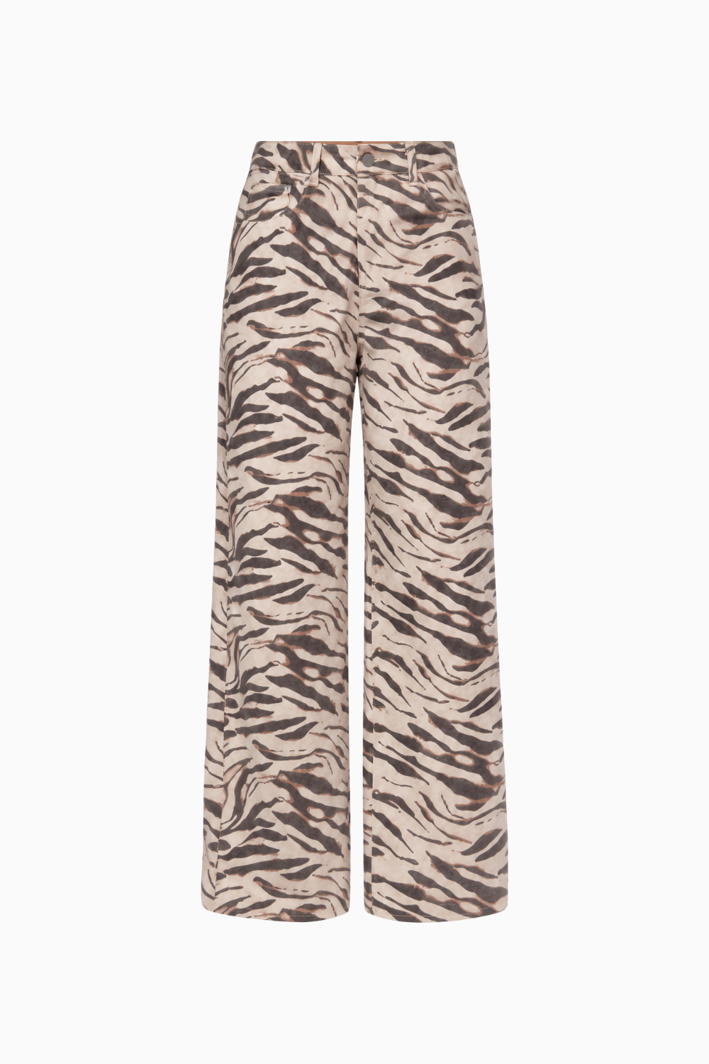 Zebra Print Wide Leg Pants