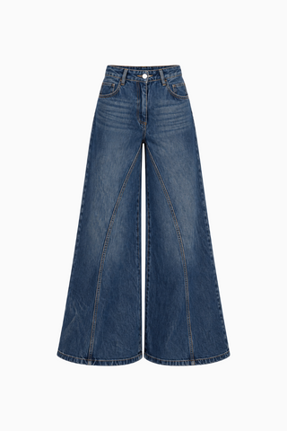 Panelled Wide Leg Jeans