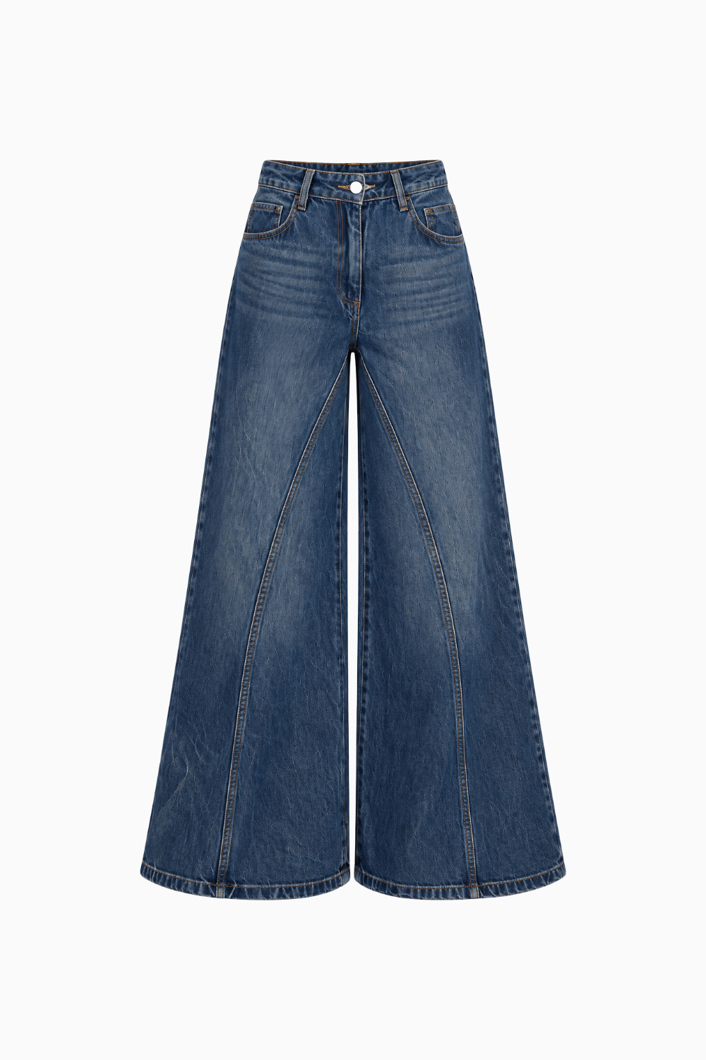 Panelled Wide Leg Jeans