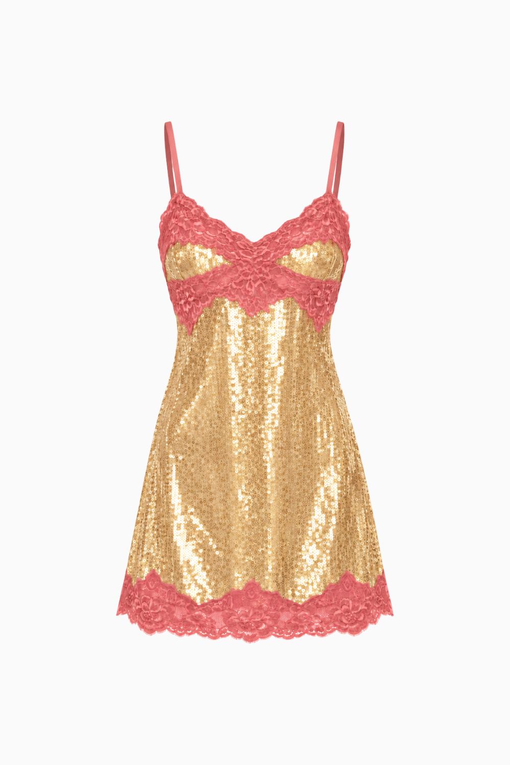 Sequin Lace Mini Dress