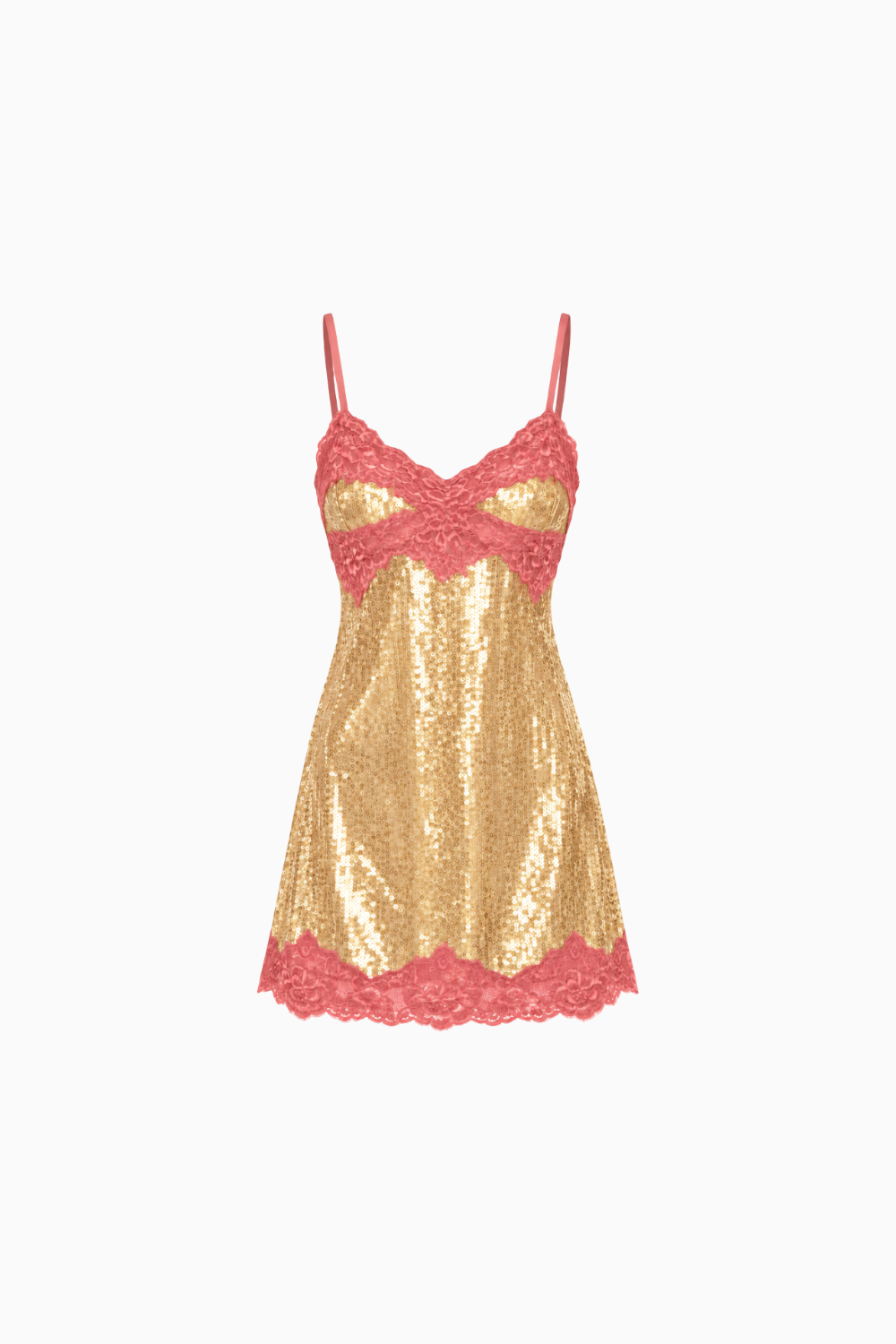 Sequin Lace Mini Dress
