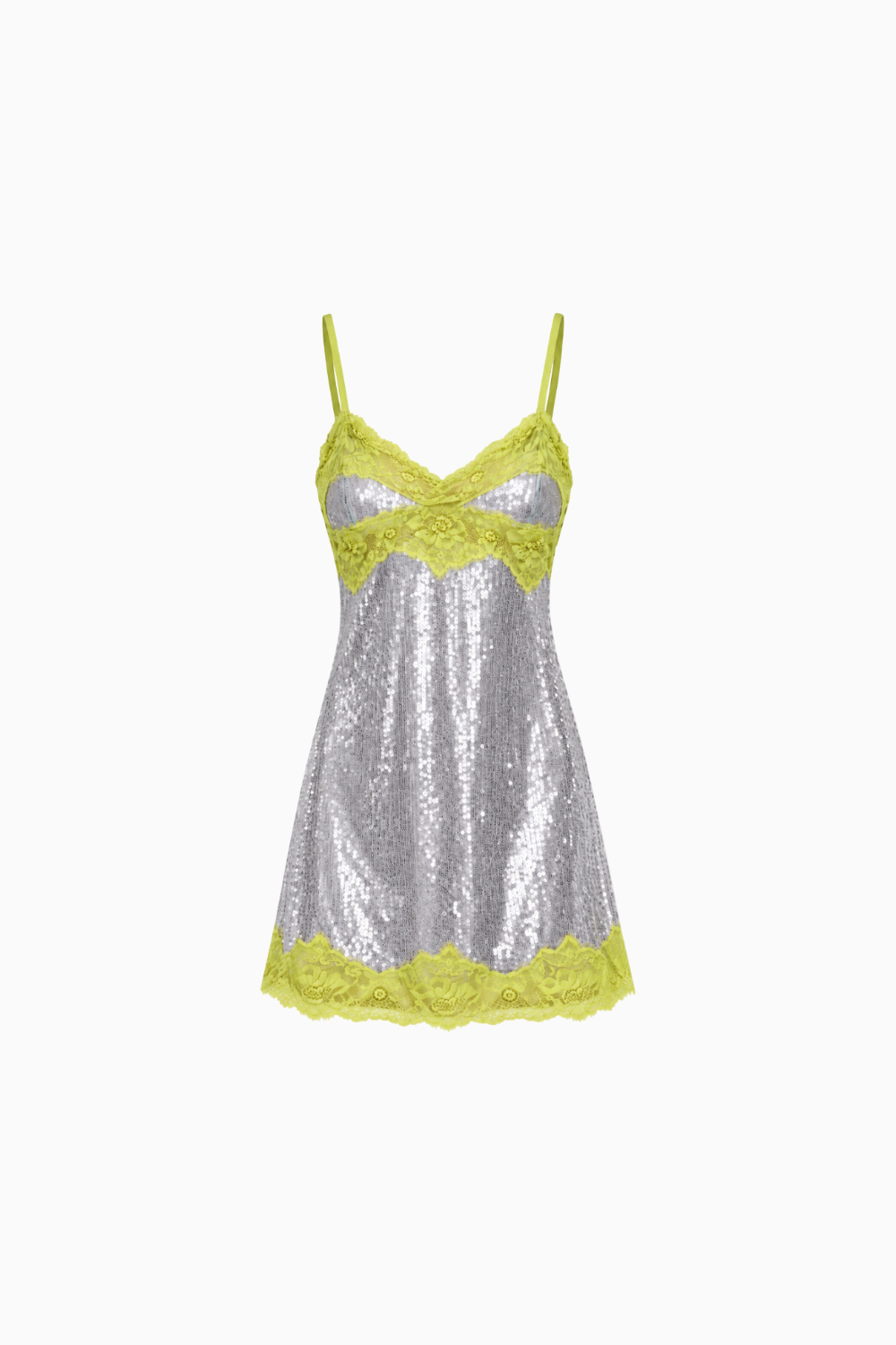 Sequin Lace Mini Dress