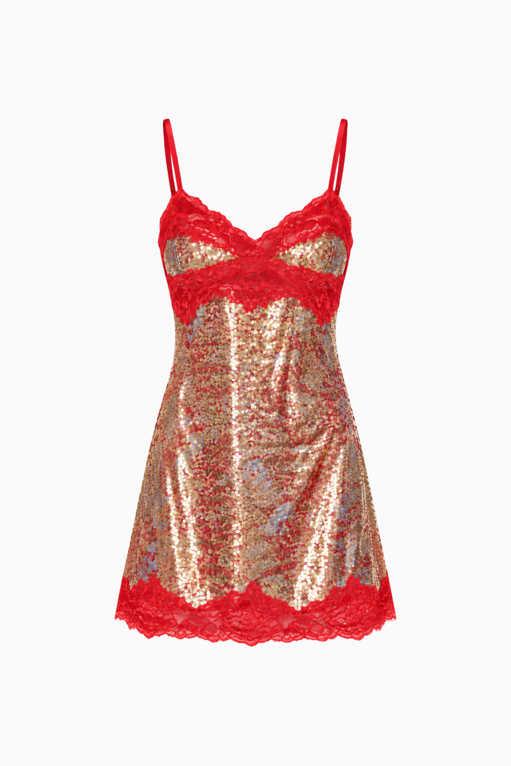 Sequin Lace Mini Dress