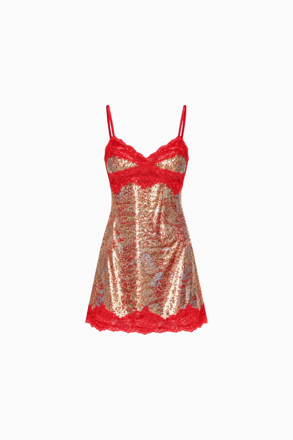 Sequin Lace Mini Dress