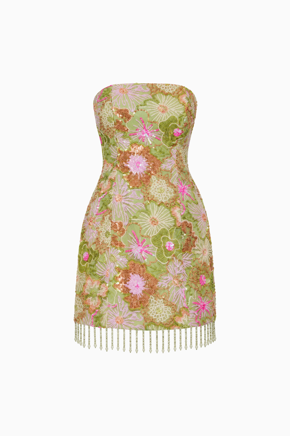 Floral Sequin Mini Dress