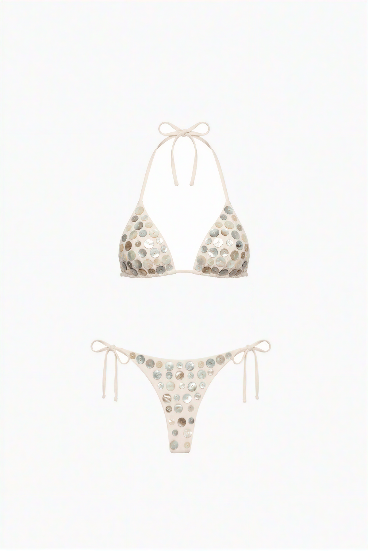 Mother-of-Pearl Disc String Bikini